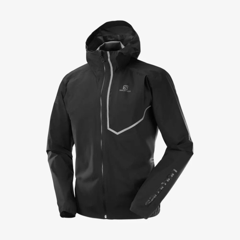 Salomon Bonatti Trail Waterproof Men's Shell Jackets Black | CA 20V13